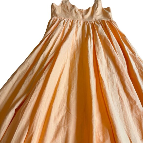 Cinq a Sept Kilah Orange A-Line Dress Sleeveless Defined Waist Size 10 Women's - Picture 11 of 14